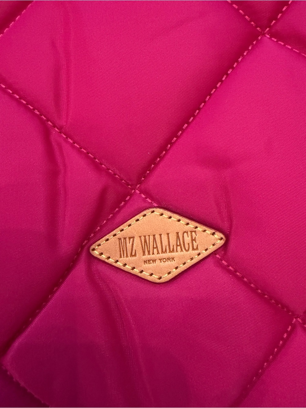 MZ Wallace Fuchsia Quilted Fringe Hobo Crossbody Bag - Picture 4 of 8